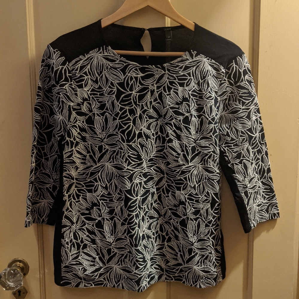 J. Crew embroidered blouse
